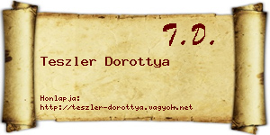 Teszler Dorottya névjegykártya